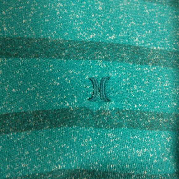 Hurley Buckle BKE hoodie mens M Medium teal long sleeve stripe hooded sweatshirt - Picture 3 of 8